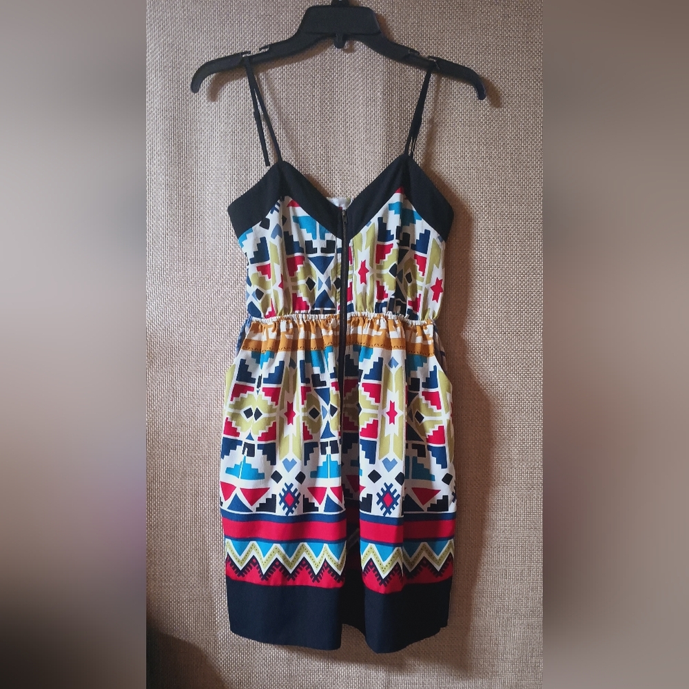 Colorful Geometric Print Dress